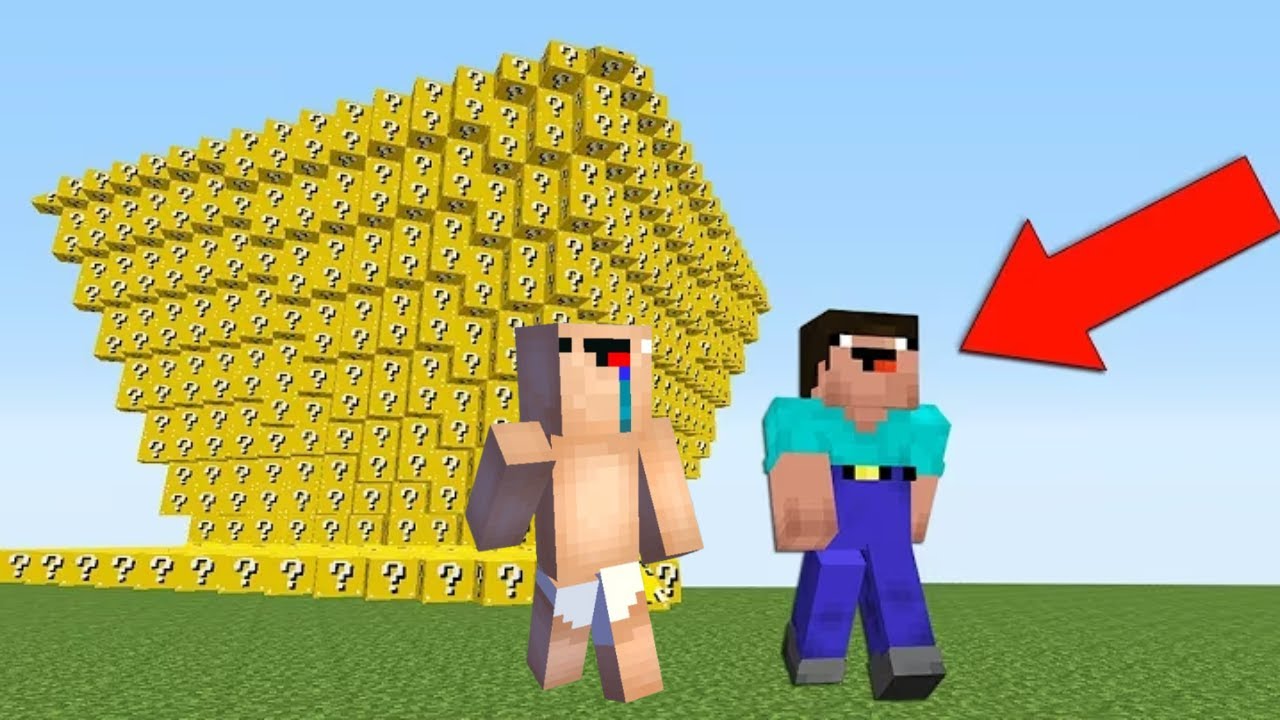 НУБ ПРОТИВ ЦУНАМИ ИЗ ЛАКИ БЛОК В МАЙНКРАФТ КАК ВЫЖИТЬ НУБУ MINECRAFT ТРОЛЛИНГ ЛОВУШКА ЗАЩИТА МУЛЬТИК