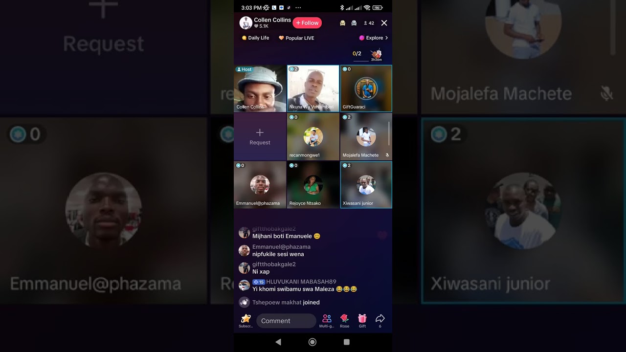 Nkuna A Yevulela Vaaka Tiko vaka Mnghonghoma eka TikTok Live