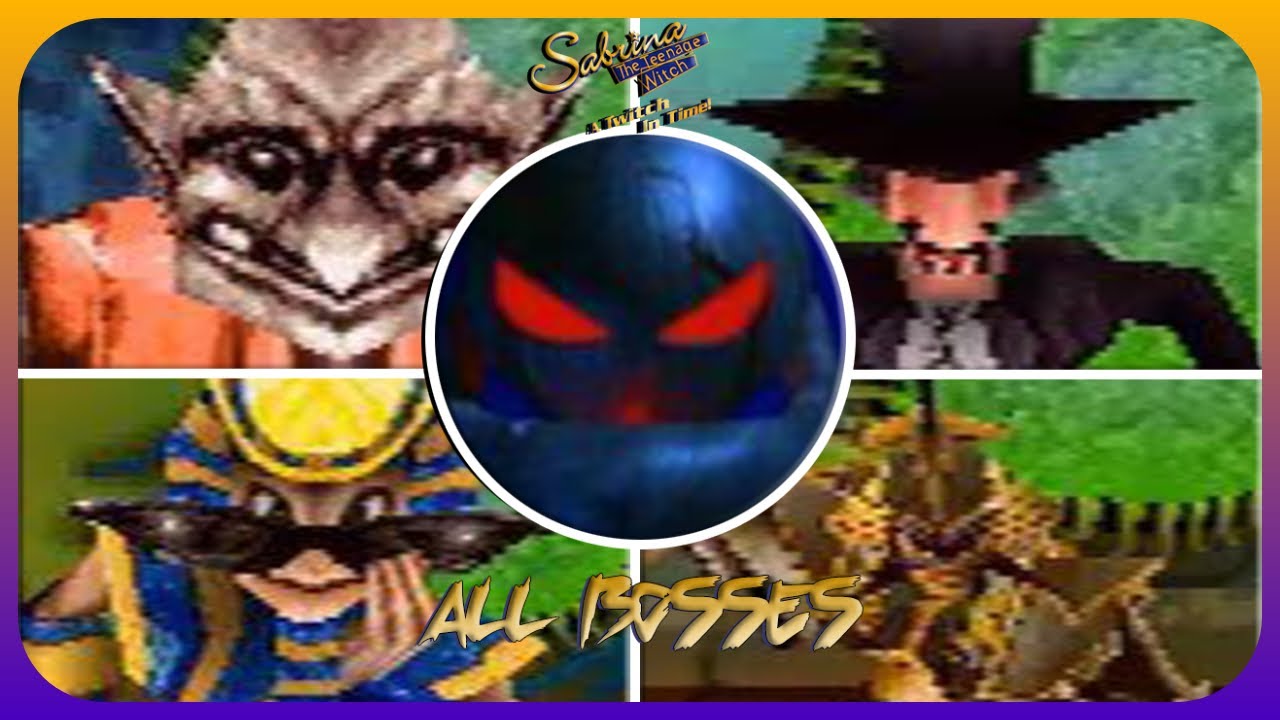 Sabrina The Teenage Witch: A Twitch In Time All Bosses (PS1)