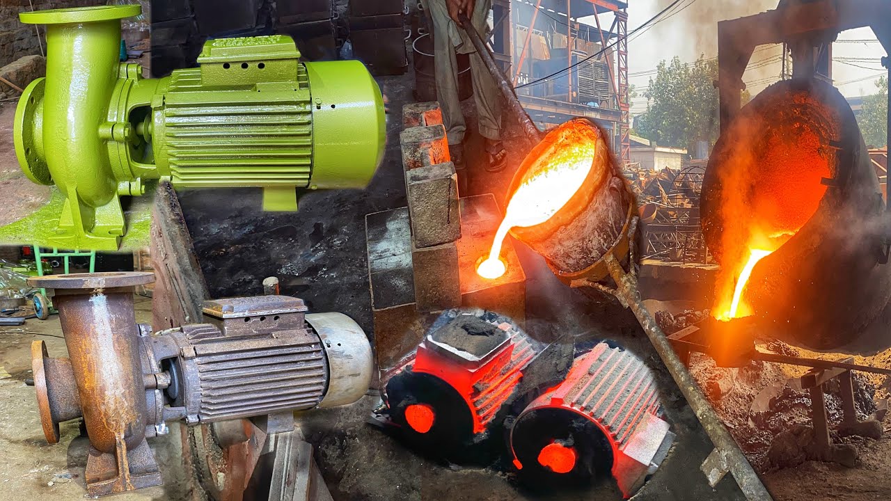 The Process of Manufacturing Electric Water Pump Motor // Production of Electrical Motor in Factory