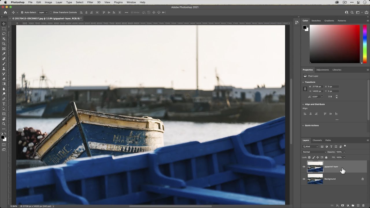 Using Topaz Gigapixel AI with Adobe Photoshop