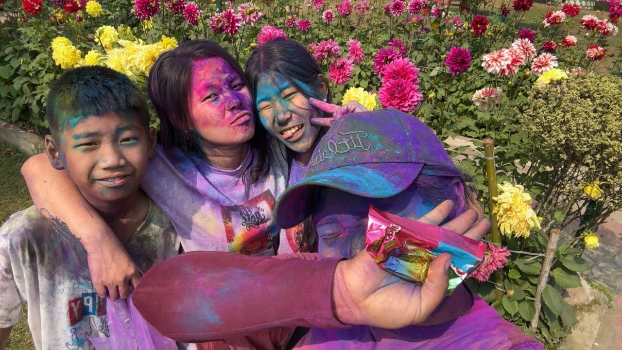 Back again 2082 Holi 🩵ll  Happy Holi 🥰❤️