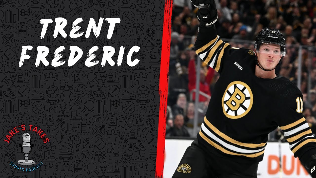 Episode 129 Boston Bruins Centre Trent Frederic joins 14 year old Jake to talk hockey!!!