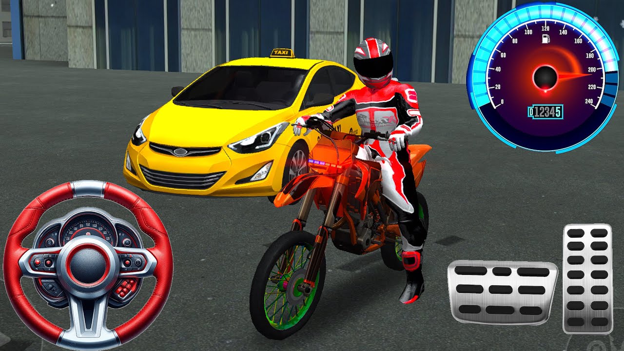 New dirt bike driving in city with texi - 3d bike driving games 2026 - android bike driving gameplay