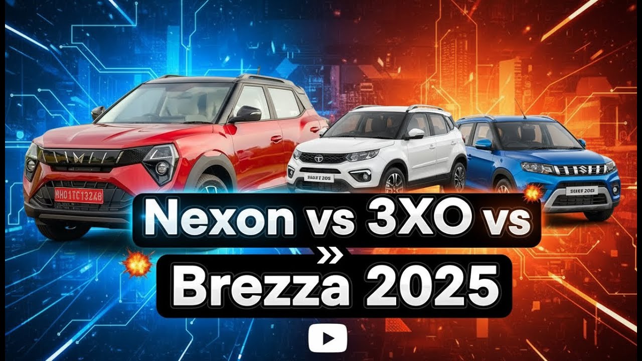 Nexon vs 3XO vs Brezza 2025 – Kaunsi Compact SUV Best Hai? Real-World Comparison #carlove #suv #cars