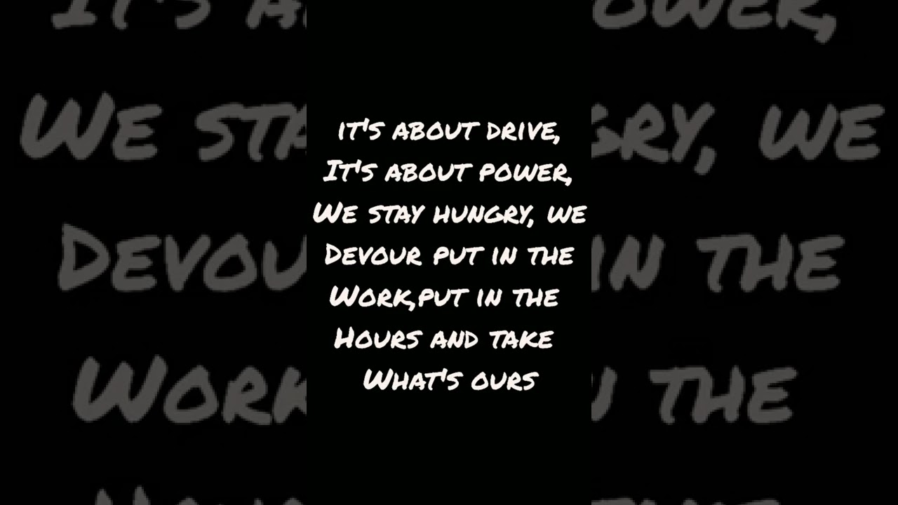 Face of we stay hungry we devour (lyrics)the rock🪨