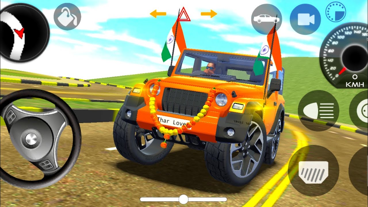 Modified Mahindra Thar 🤯 | Orange 🧡Thar Indian Cars Games |(Gadi Wala Game)Car Game Android Gameplay