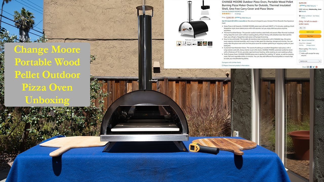 Change Moore Portable Wood Pellet Outdoor Pizza Oven Unboxing