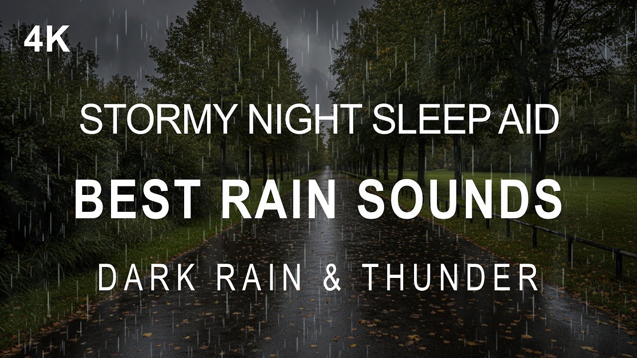 ⛈️ Best Rain Sound | Stormy Night Sleep Aid | 1 Hour