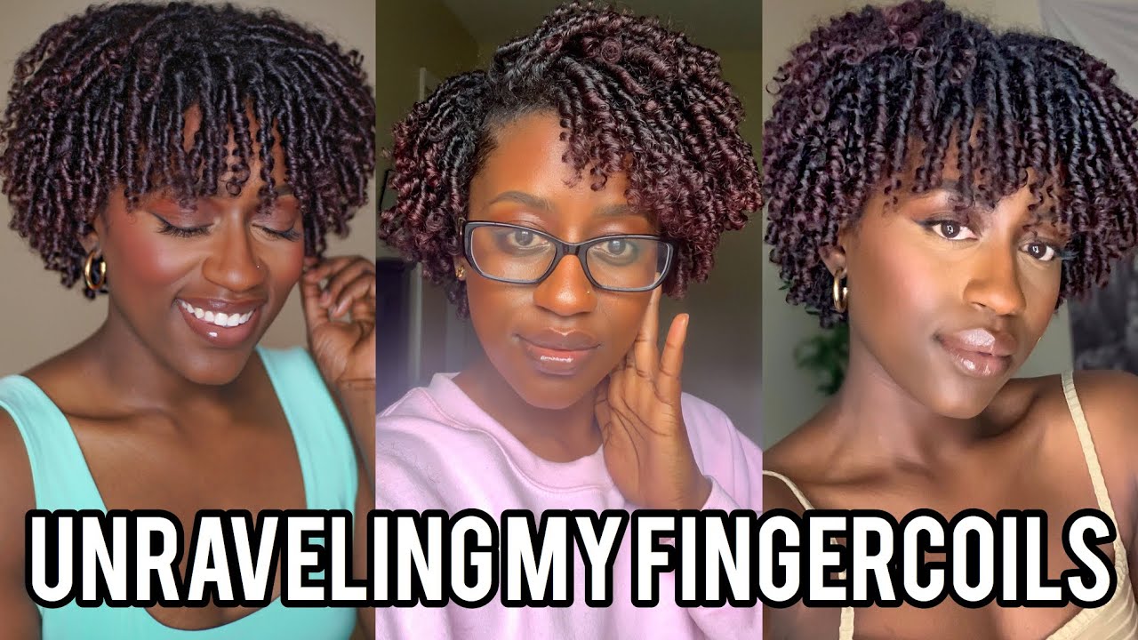 UNRAVEL MY FINGERCOILS WITH ME | SHORT NATURAL HAIRSTYLES | Kris Elisa