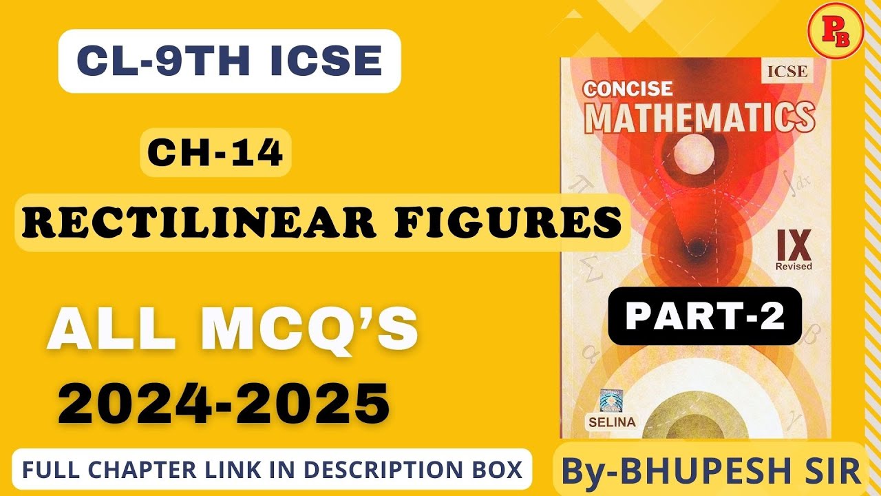 Rectilinear Figures | Ch-14 | MCQ'S| Part-2 | Cl-9th | ICSE | @ProblemsBeater