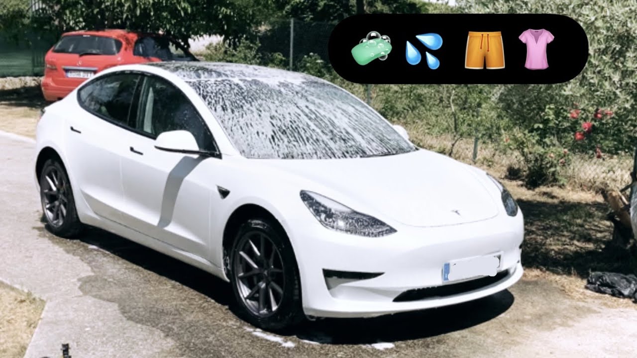 Así lavo mi Tesla Model 3 con Karcher y Snow Foam - By Aliexpress - 0% detailer - ¿Quedará limpio?