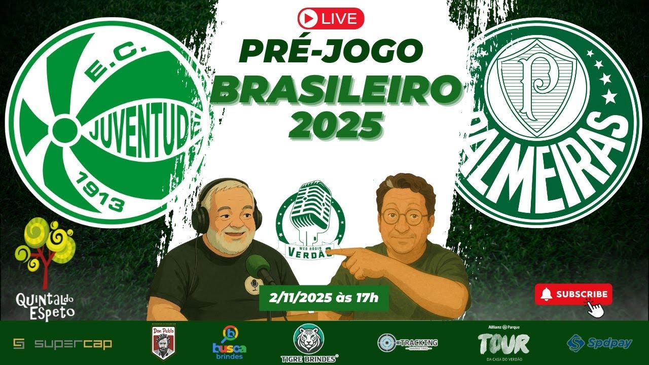 🔴 ESQUENTA JUVENTUDE X PALMEIRAS 🔥 AO VIVO DO QUINTAL DO ESPETO &ndash; BRASILEIR&Atilde;O 2025