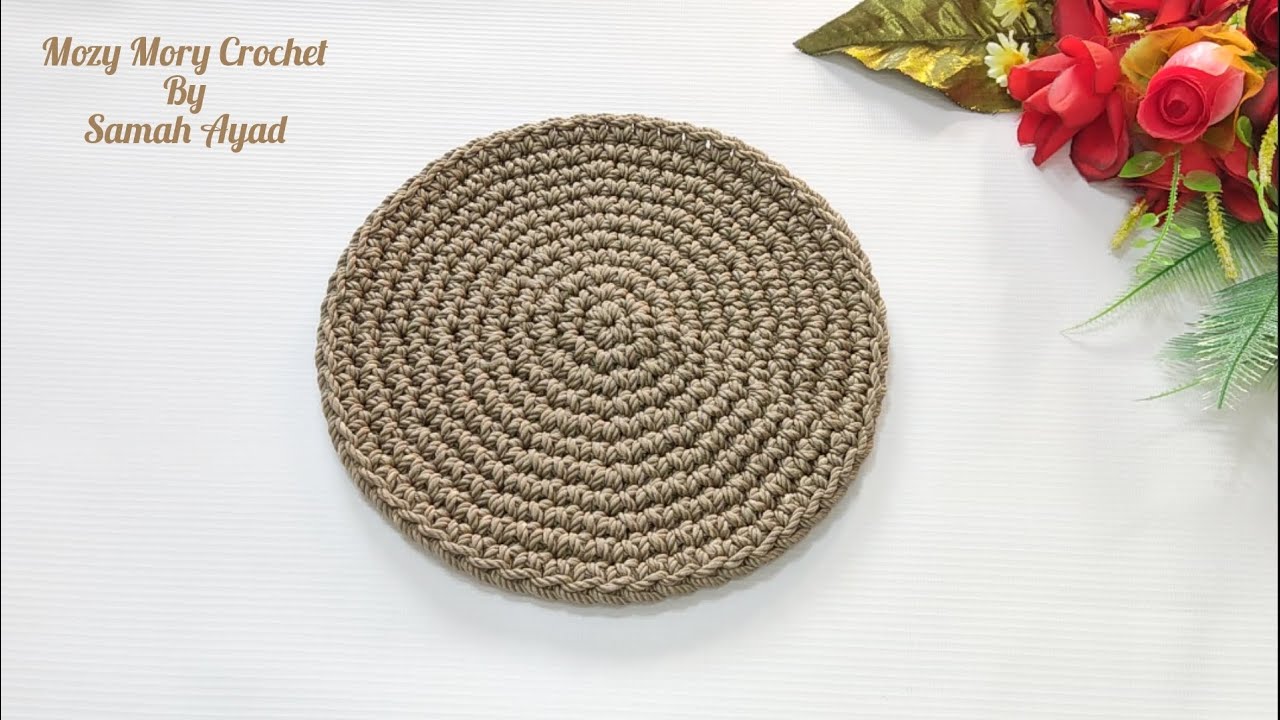 كروشيه الدائره بغرزة الحشو للمبتدئين👌Círculo de ganchillo/اCrochet circle/ daire/Círculo de crochê