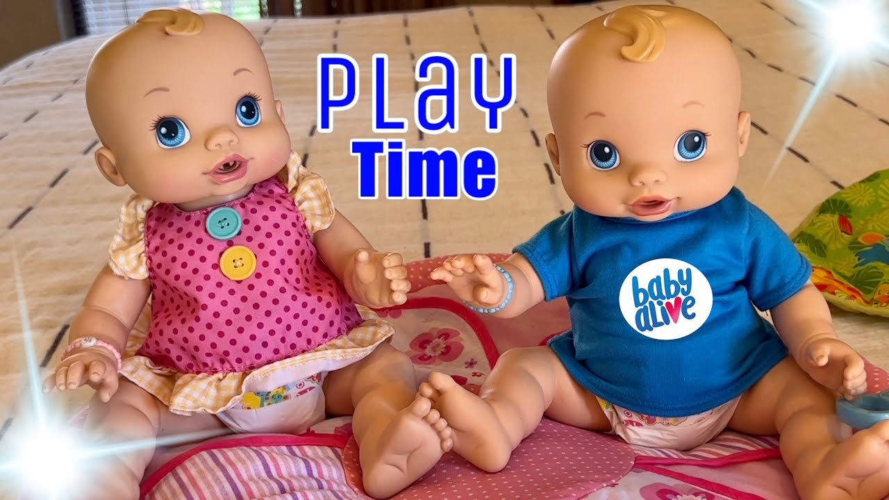 Baby alive twins wets n wiggles afternoon routine and visit from cousin 2006 baby alive