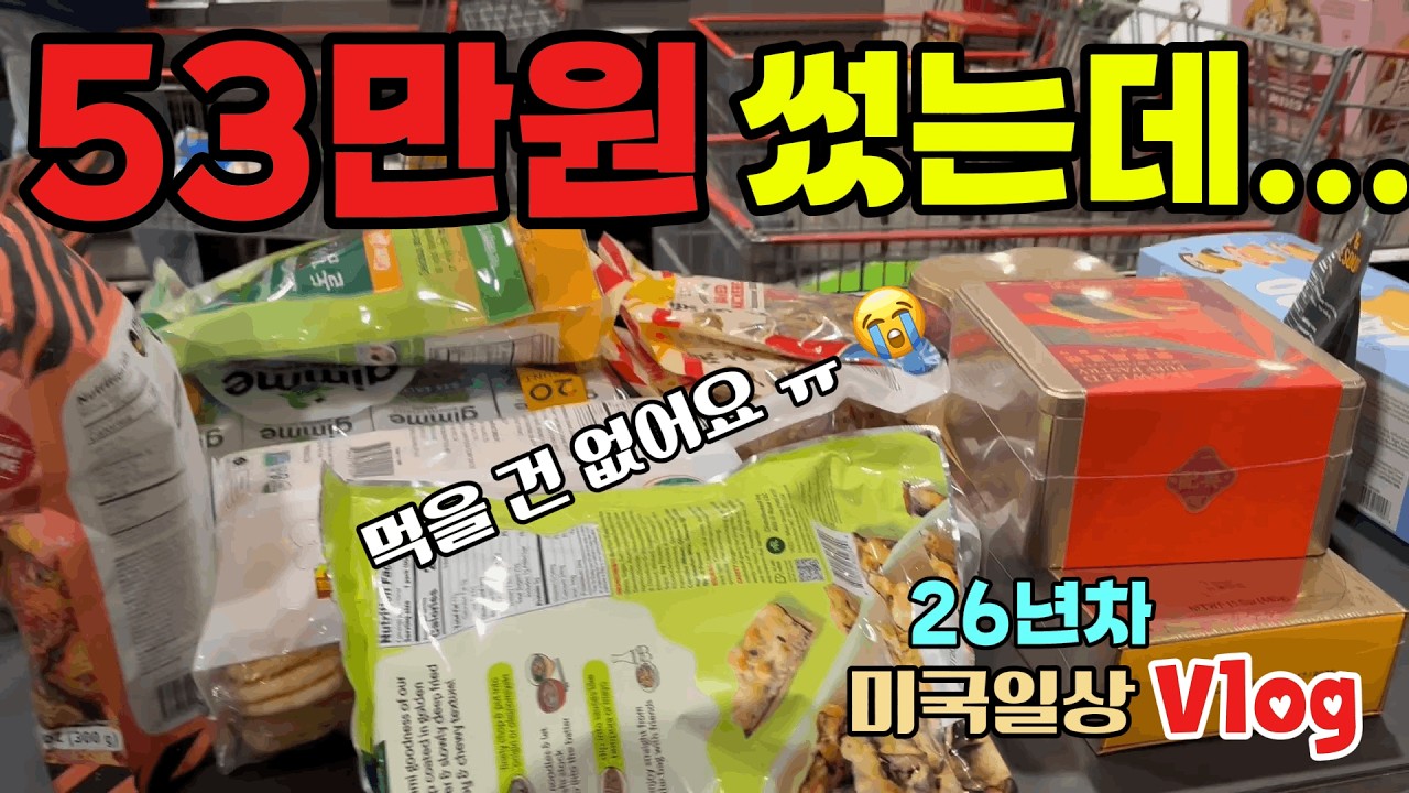 미국일상🇺🇸하루에 53만원 썼는데… 먹을 건 없어요/샘스+코스코 미국 장보기 현실