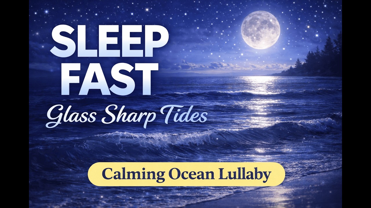 Fall Asleep Fast 🌊 Glass Sharp Tides | Calming Ocean Lullaby for Deep Sleep