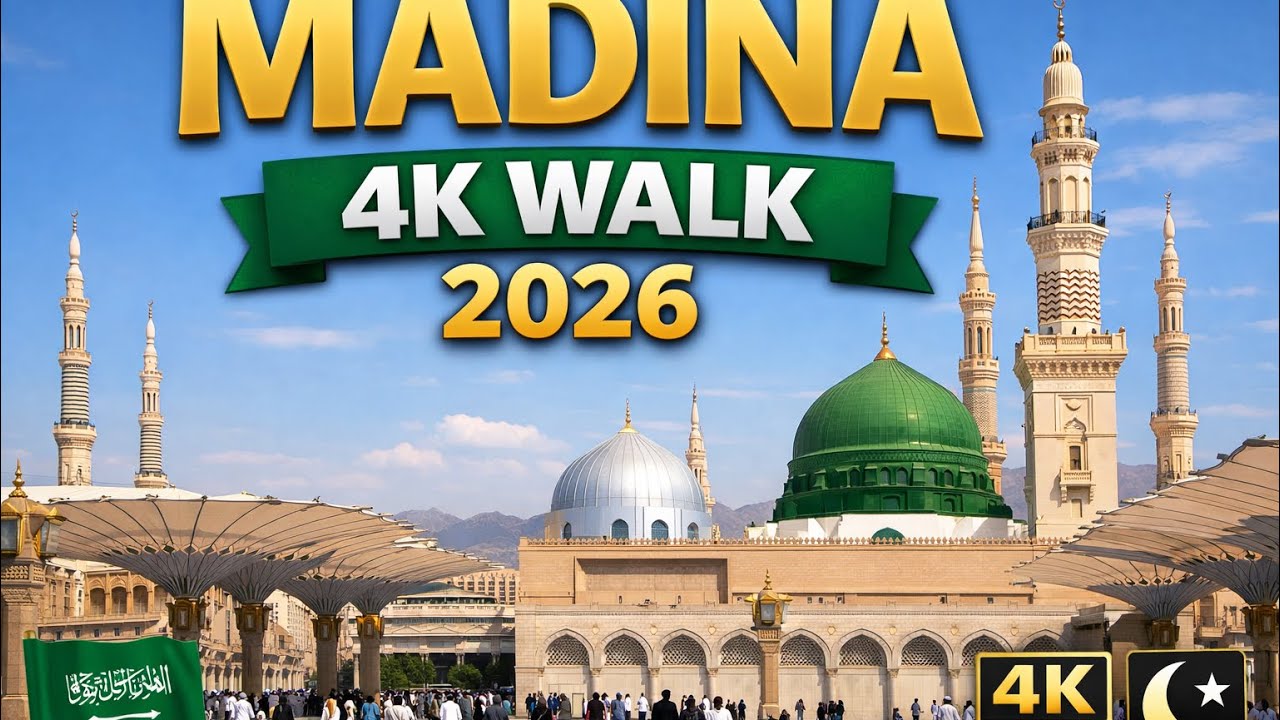 	Madina Sharif 4K Walking Tour 2026 | Calm & Peaceful City Walk 