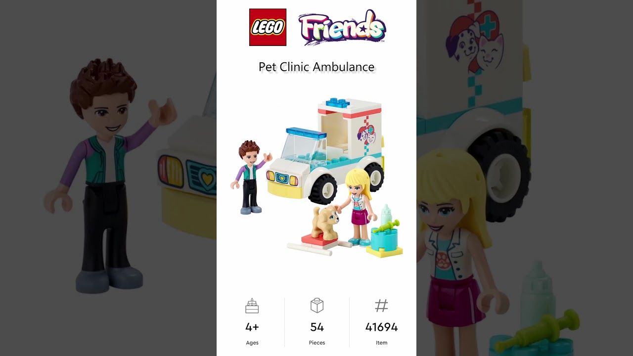 PREVIEW: LEGO Friends, Pet Clinic Ambulance, Set 41694, LEGO 2022