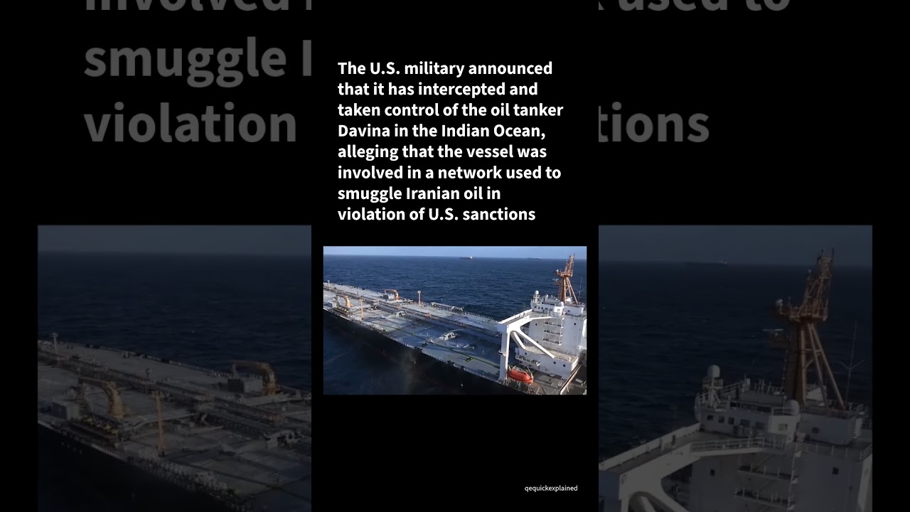 U.S. Military Seizes Iranian-Linked Oil Tanker in the Indian Ocean | Major Geopolitical Development.