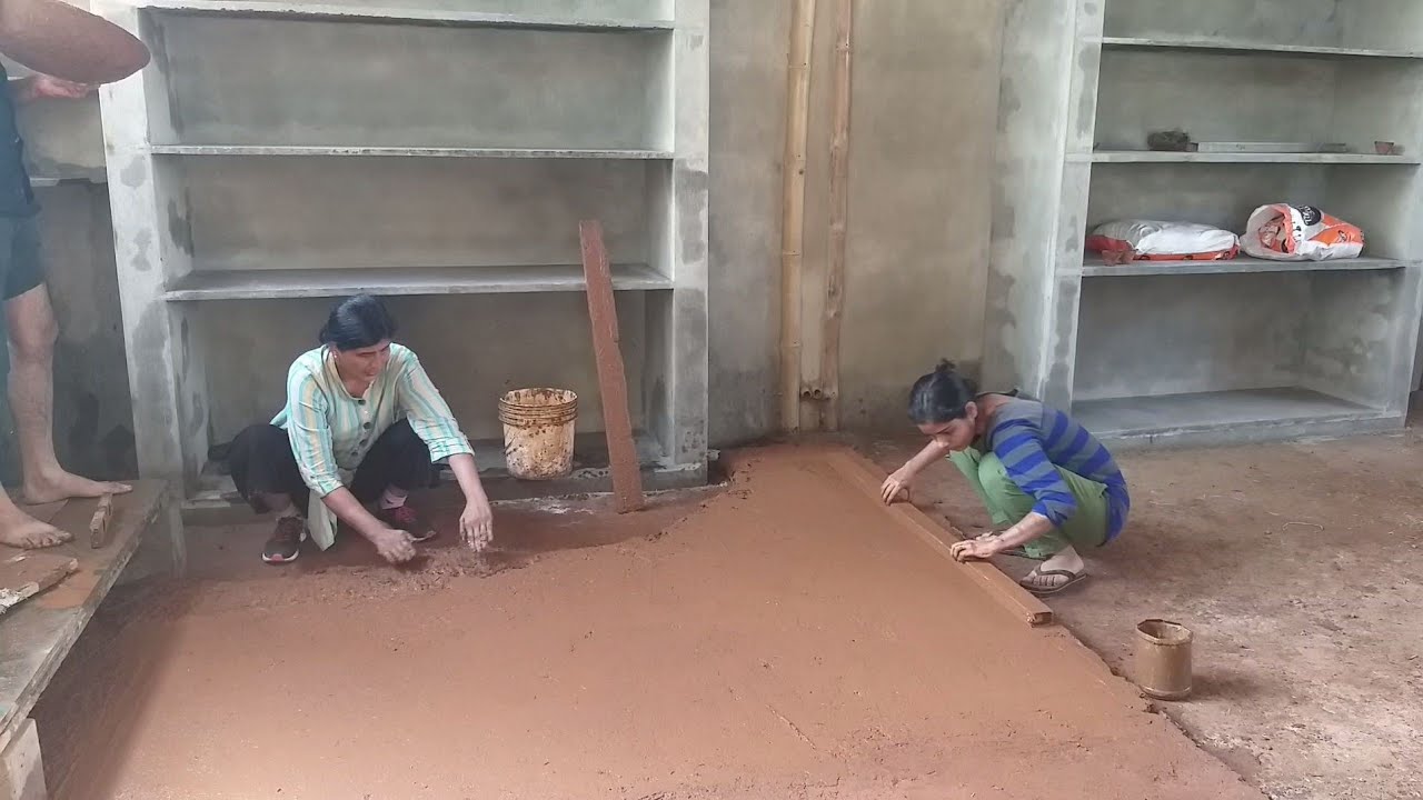 Perfect Mud Flooring । मिट्टी का शानदार फर्श ऐसे बनायें । Jeevika Ashram