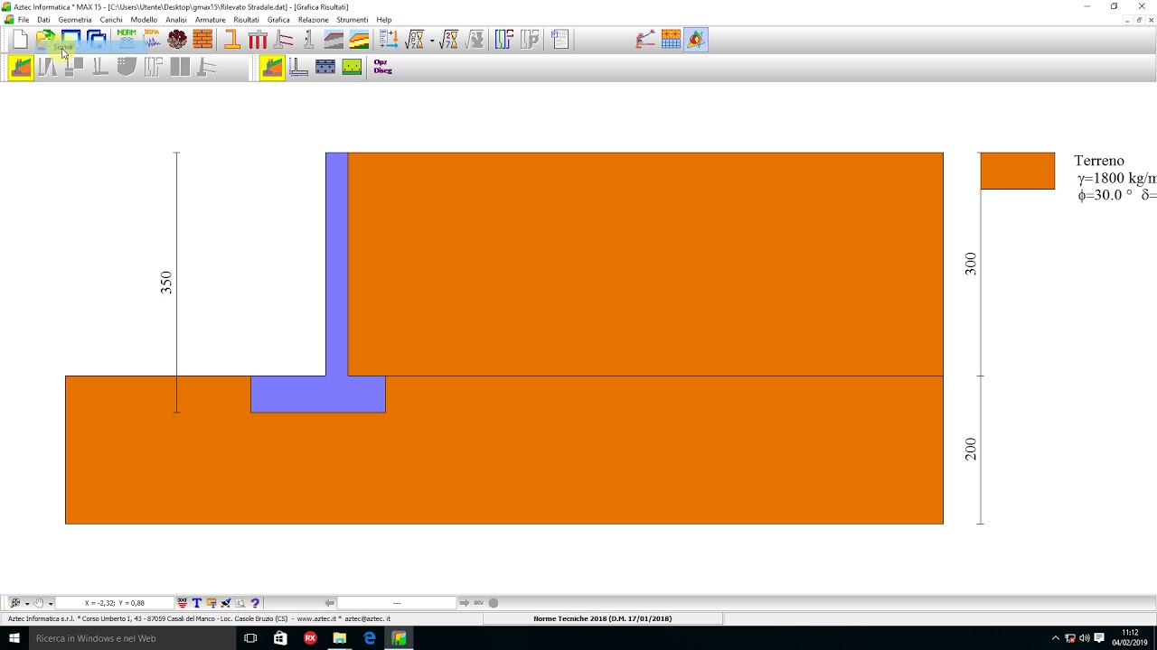 Tutorial MAX 15: progetto muro di sostegno