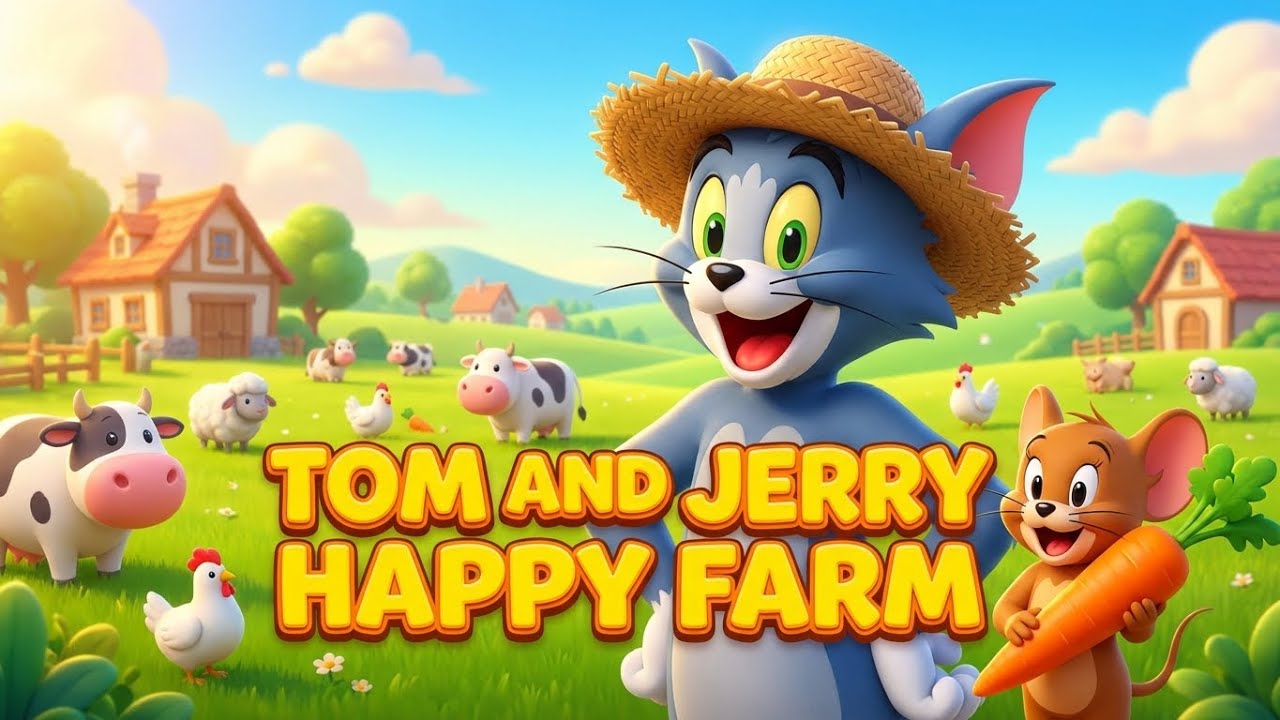 Tom and Jerry Happy Farming in Village 🌾 | Fun Kids Song | Cartoon Animation #abc #kids #shorts