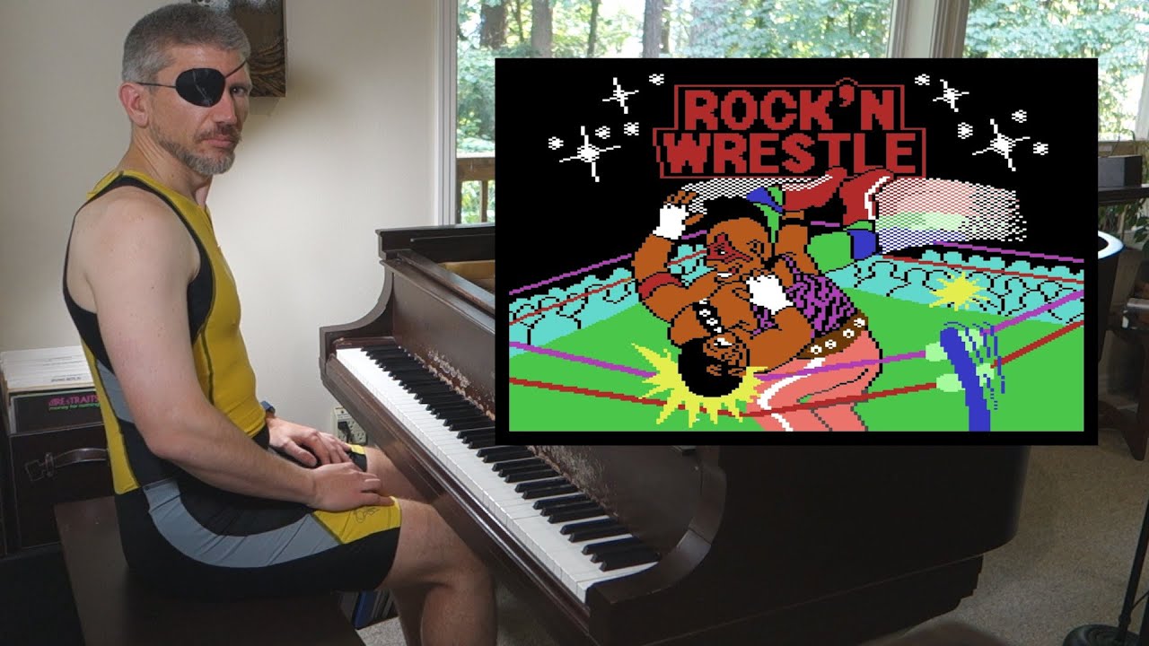 Rock'n Wrestle C64 piano arrangement with gameplay