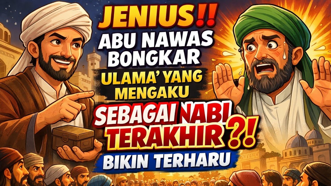 JENIUS‼️ABU NAWAS BONGKAR ULAMA' YANG MENGAKU SEBAGAI NABI TERAKHIR⁉️BIKIN TERHARU