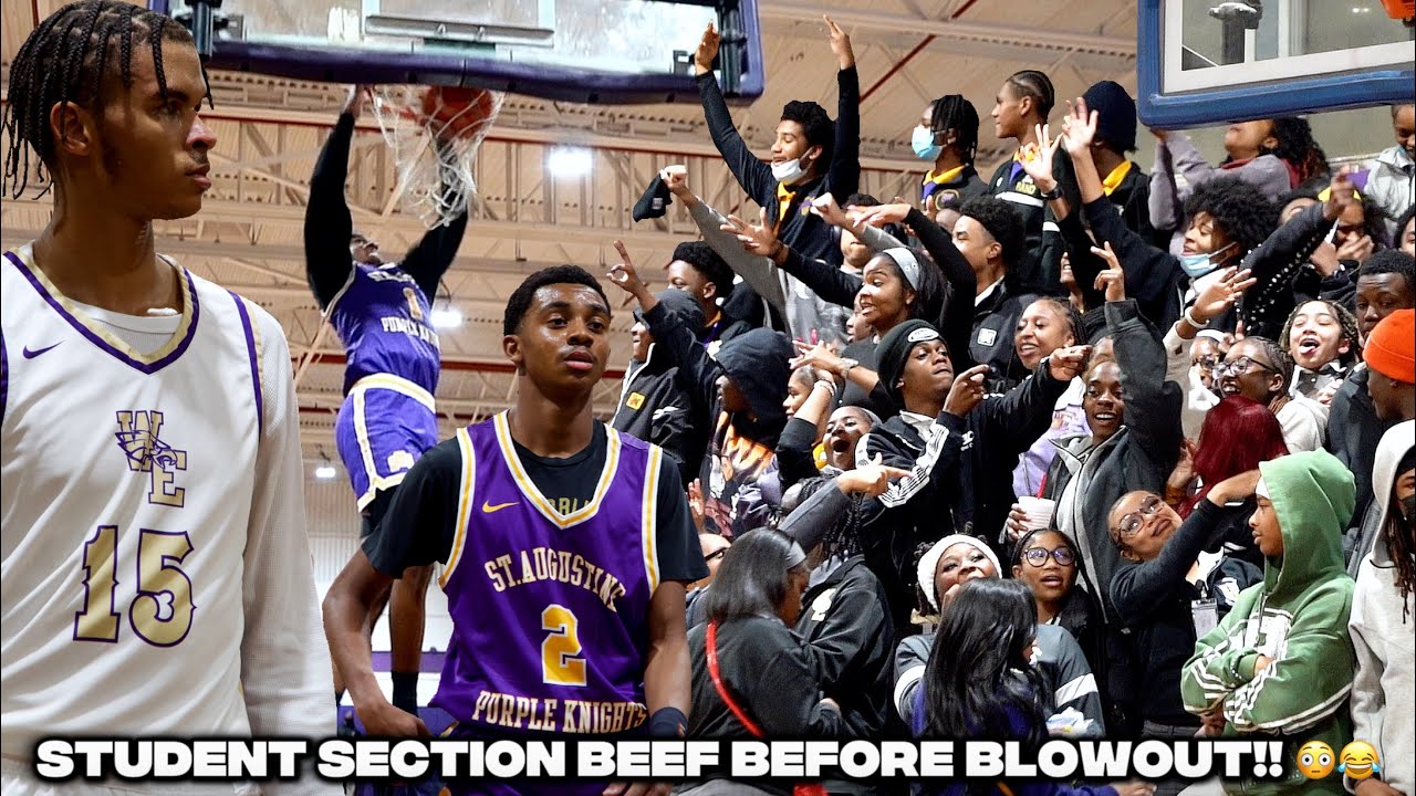 Student Section BEEF 😂 Before a Blowout!! 😳🤯 || Warren Easton vs. St. Augustine