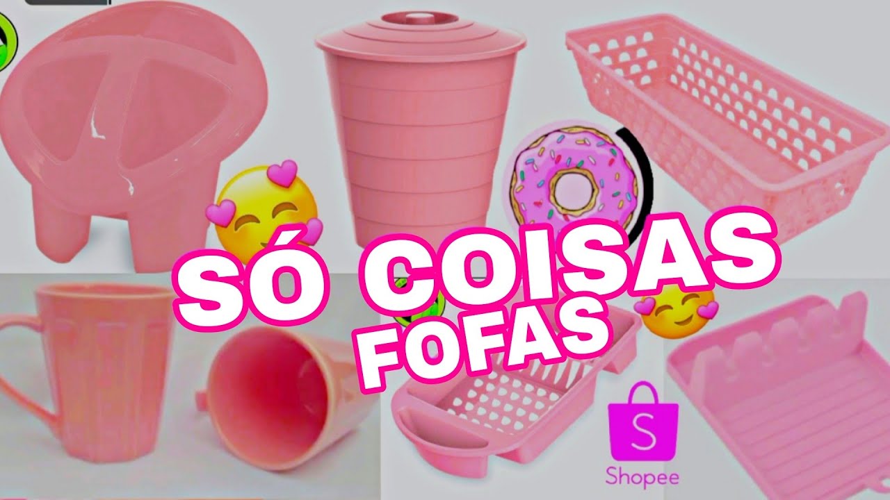 COMPRINHAS PARA O LAR NA SHOPEE 🛒✨ #tudo  ROSA✨ #muito #fofo