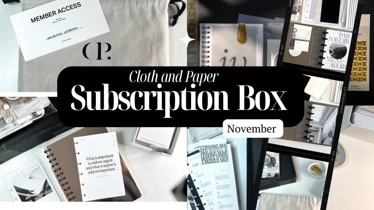November 2023 Subscription Box | Cloth and Paper
