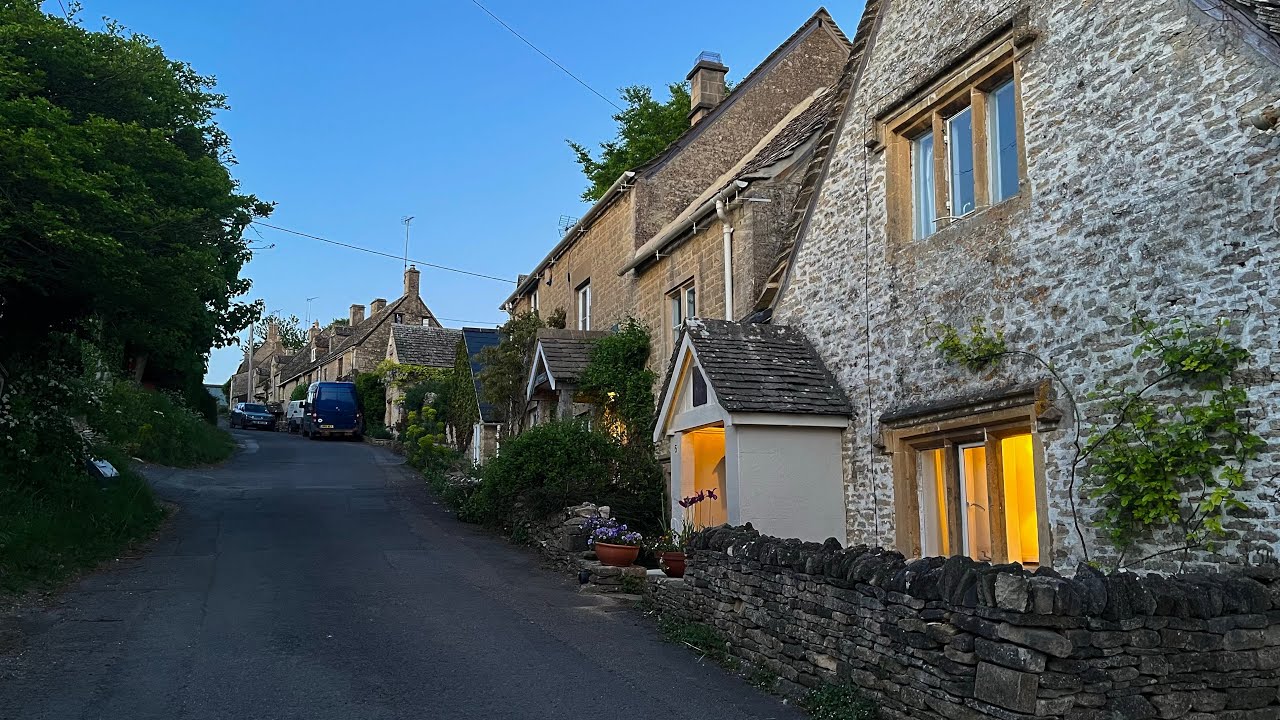 A Quiet English Village at Sunset - English Countryside at Springtime