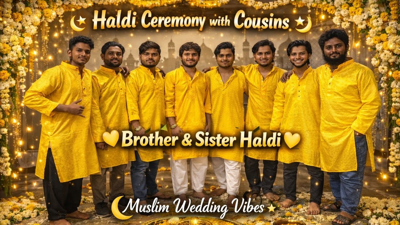 Haldi Ceremony Fun With Cousins 💛 | Brother & Sister Haldi Day | Wedding Vlog #trending #haldi #vlog