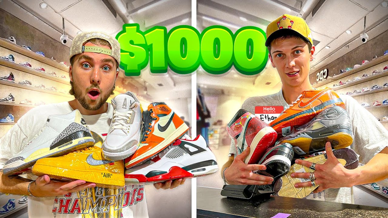 Who Can Make The Best Sneaker Collection for Under $1,000! Me vs. Sneaker Resell Store