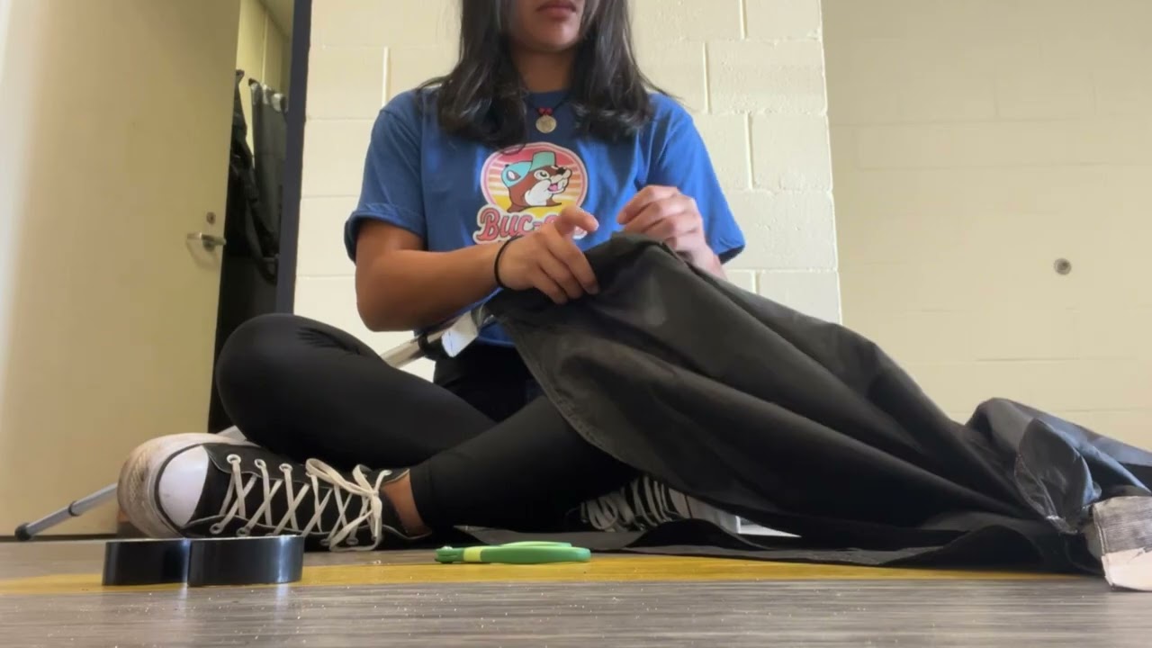 how to tape a color guard flag