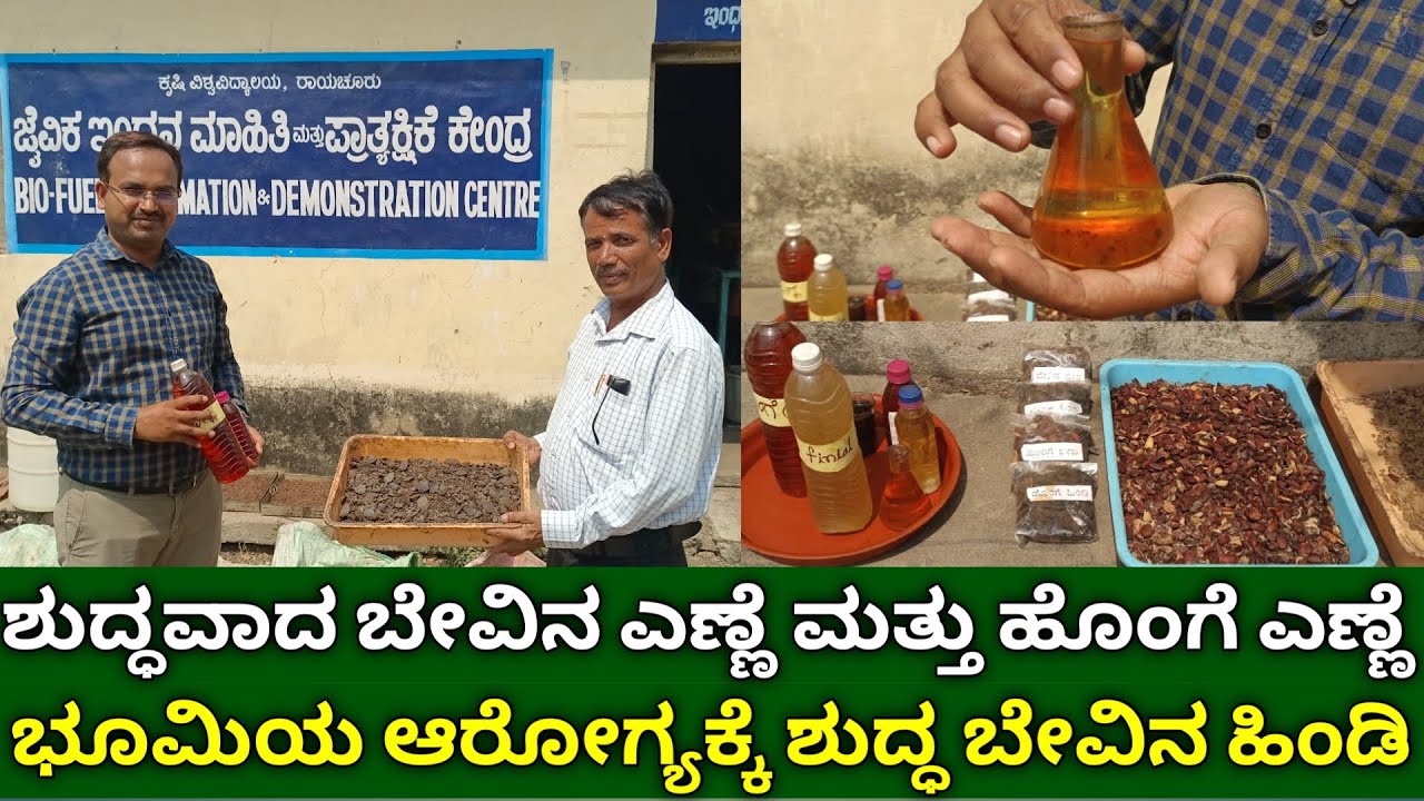 ಶುದ್ಧವಾದ ಬೇವಿನ ಎಣ್ಣೆ, ಹೊಂಗೆ ಎಣ್ಣೆ & ಬೇವಿನ ಹಿಂಡಿ | pure neem oil and neem cake | organic fertilizer