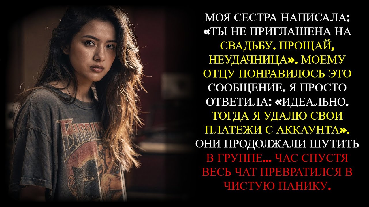 Сестра написала: «Ты не приглашен на свадьбу. Прощай, неудачник». Отец отреагировал...