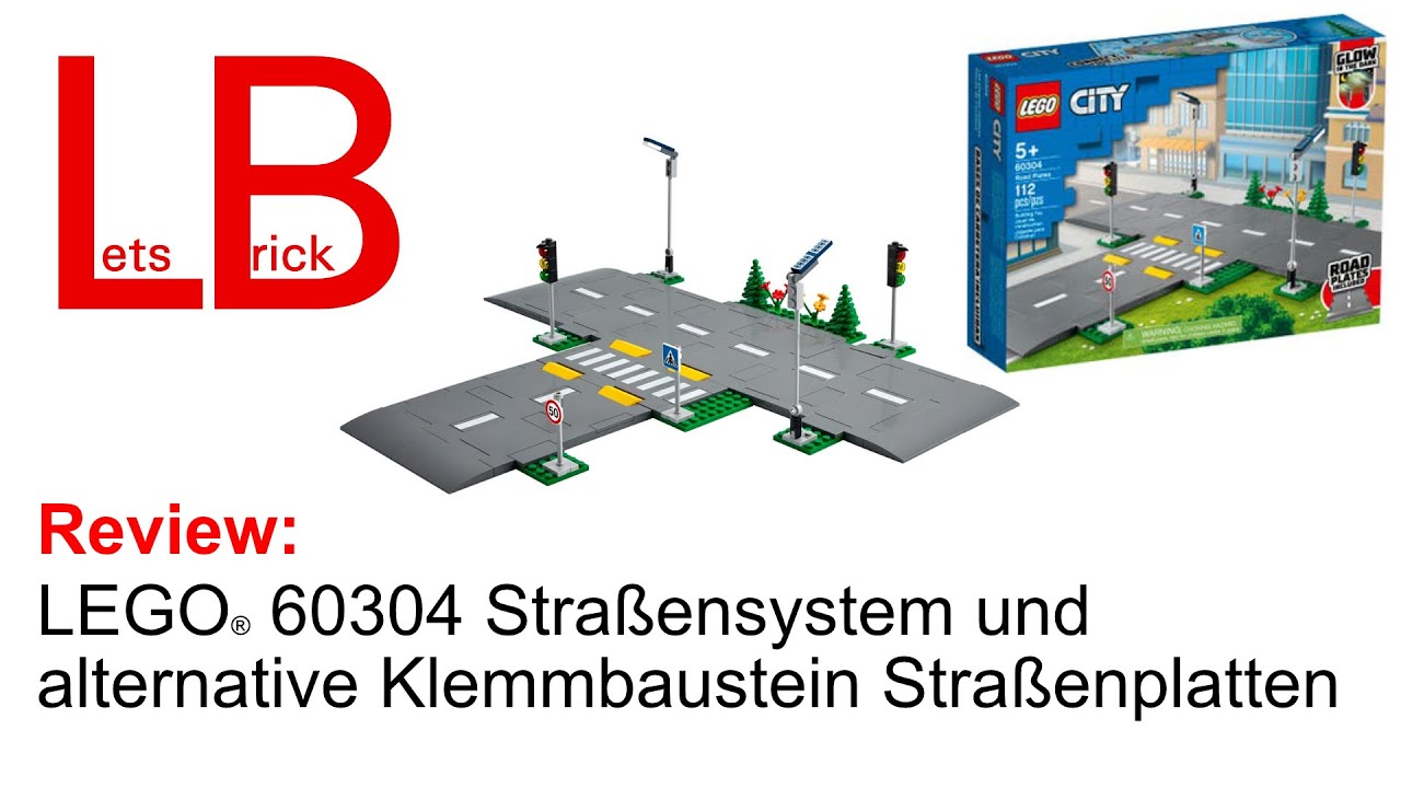 Lego 60304 Straßensystem und alternative Klemmbaustein Straßenplatten