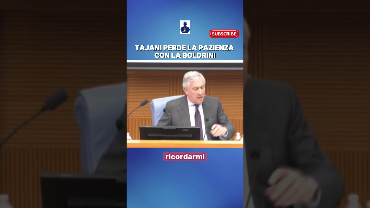 Il Ministro Tajani perde la pazienza dopo che la Boldrini lo interrompe.