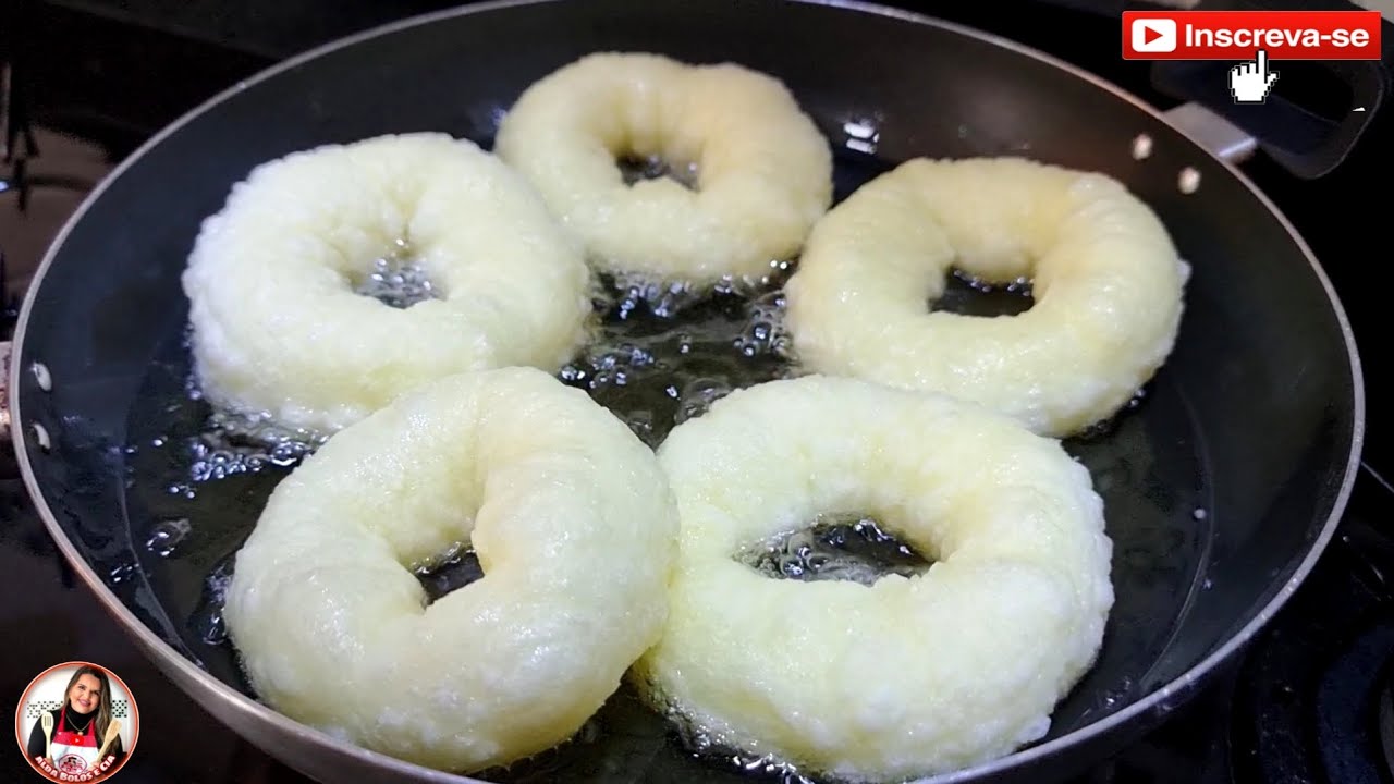 BISCOITO DE POLVILHO FRITO SEM ESTOURAR - RECEITA TRADICIONAL- Alda Bolos e Cia