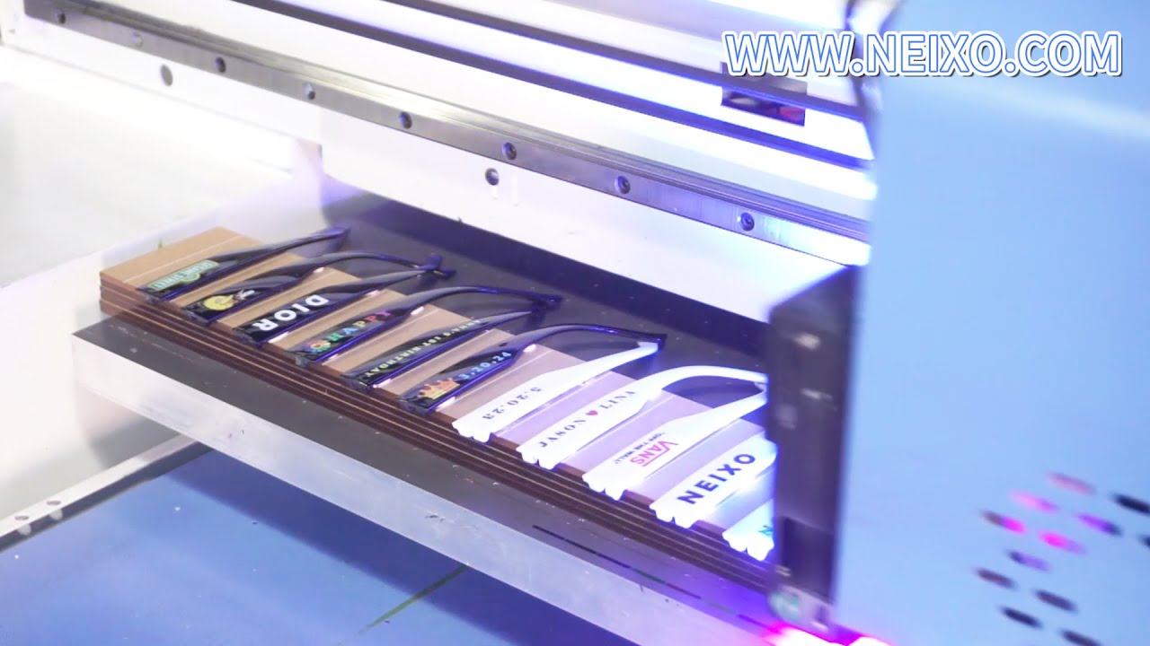 Custom Logo Printing on Sunglasses Legs with UV Printing Technology Sunglasses Printing Machine