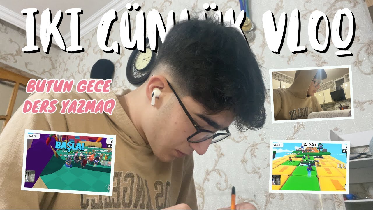 Bütün gecə dərs yazmaq / Stumble guys / Gülməli anlar falan