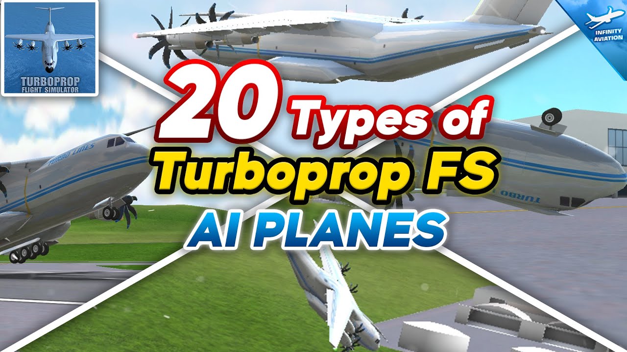20 Types Of TFS AI PLANES - Turboprop Flight Simulator