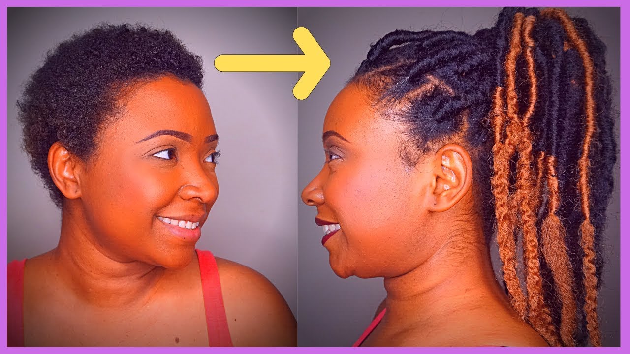 FAUX LOCS ON SHORT NATURAL HAIR/RUBBER BAND CROCHET METHOD