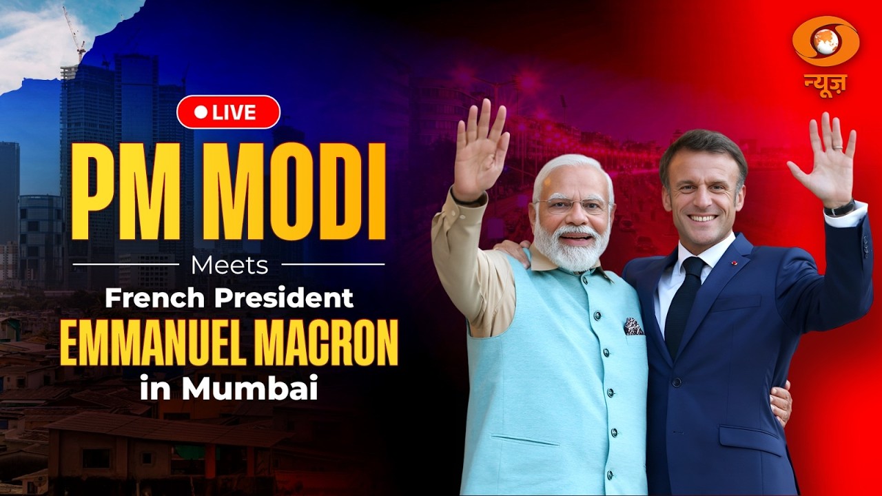 LIVE | PM Modi Meets French President Emmanuel Macron in Mumbai
