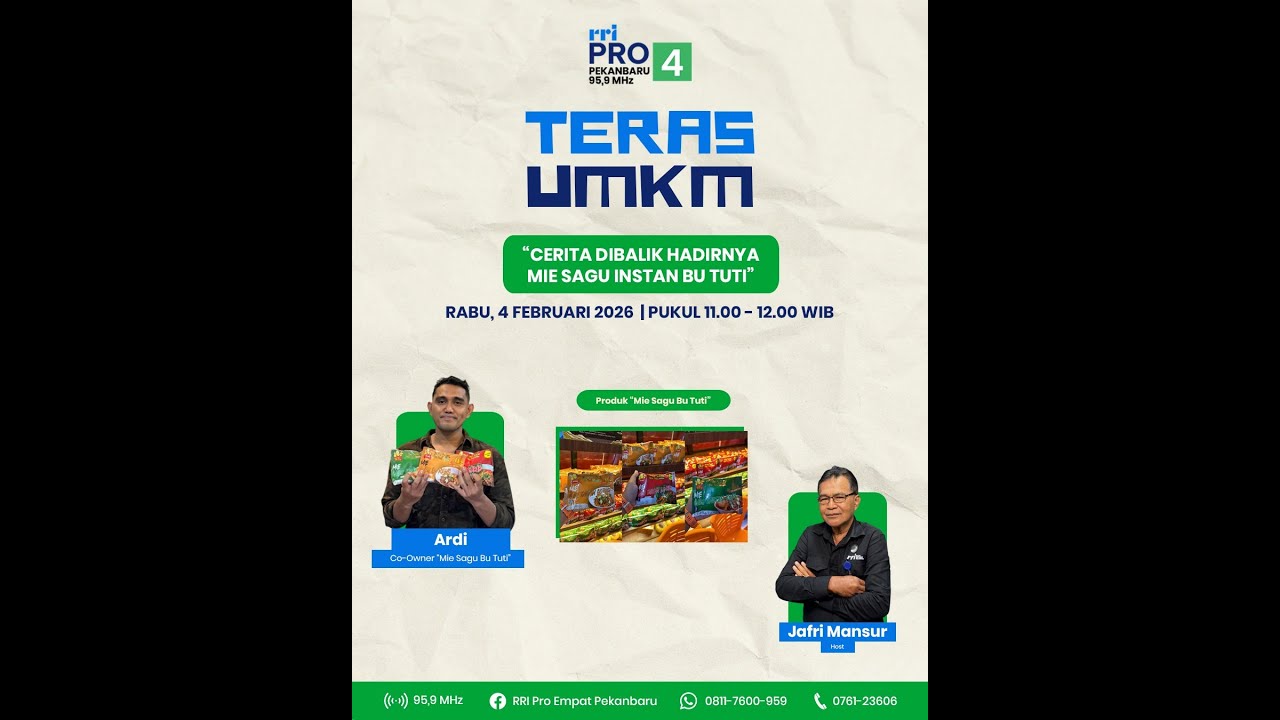 TERAS UMKM PRO 4 PEKANBARU EDISI RABU 4 FEBRUARI 2026