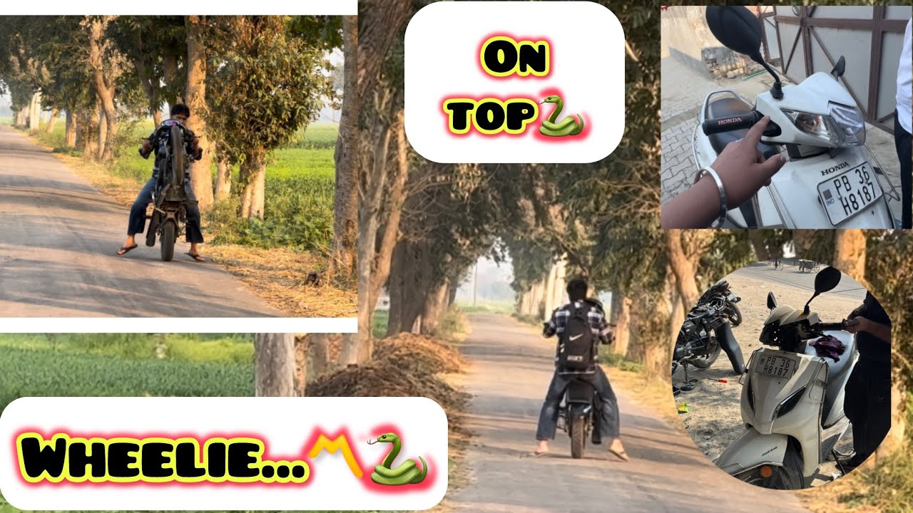 Motorcycle ਤੇ wheelie….⚠️⚜️ scooteri ਦੀ show ਪਵਾਤੀ…AmritVlogs❤️