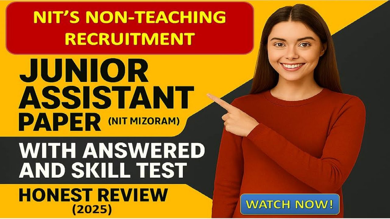 NIT Non teaching Recruitment||Junior Assistant Full Paper+Skill Test Review||#nitvacancy#nitexam#nit