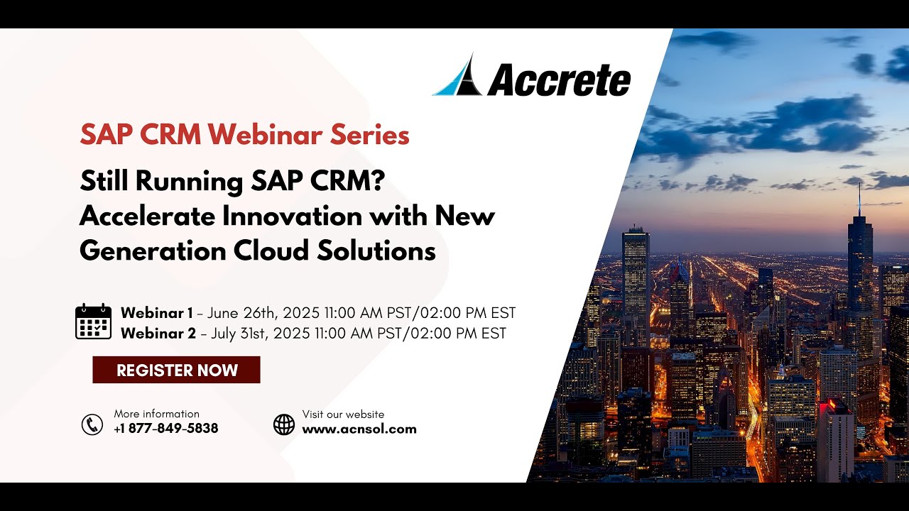 SAP CRM Migration Webinar |  Still Running SAP CRM? Accelerate Innovation with Cloud Solutions